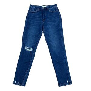 VERVET JEANS MOM COMFORT HIGH RISE SIZE 28 BLUE STRETCH DISTRESSED VT1196 CASUAL